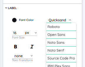 Example for detail panel picker with list value